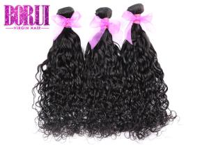 Wholesale No Shedding Malaysian Water Wave Hair , Cuticle Aligned Virgin Hair Natural Black from china suppliers
