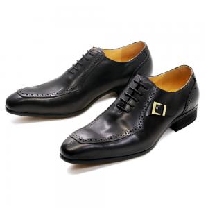 Wholesale Embossing Patent Leather Men Formal Dress Shoes Brown ODM approved from china suppliers