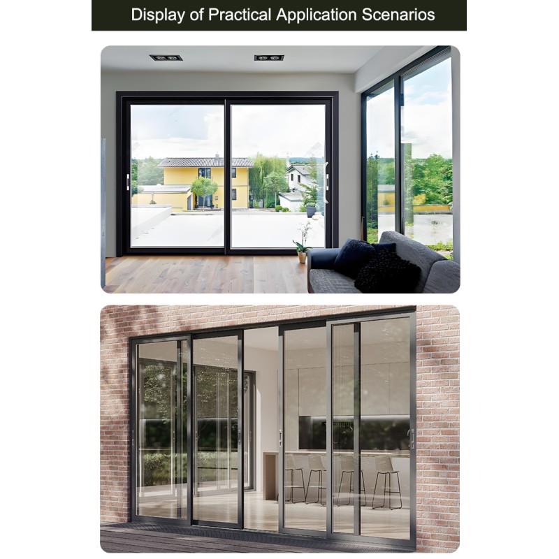 Interior Modern Sliding Door Stable Structure Easy Operation Windproof Waterproof Thermal Insulation Aluminum Material Long