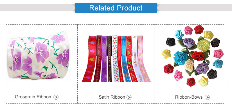 Single Face Style Colorful Satin Ribbon Roses Flower Bow Sustainable Wedding Decoration
