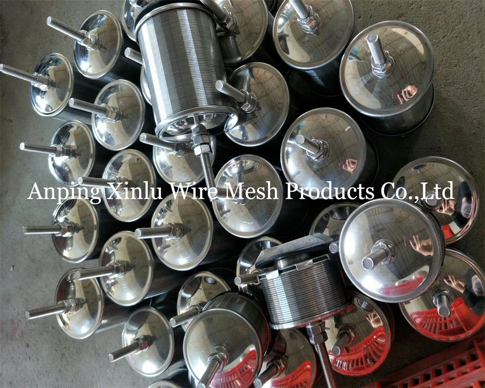 1Ton 100N 57mm Stainless steel wedge wire Johnson Bottom Strainer Nozzle with Filter Precision 50-300μm