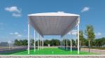 Stadium Canopy Tensile Membrane Structure Tensile Roof Covering For Sports