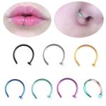 Fake Nose Ring Lip Ring C Clip Kylie lip Piercing Burun Nose Rings Hoop for