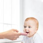 Natural Silicone CPSIA Baby Finger Toothbrush For Training Teething
