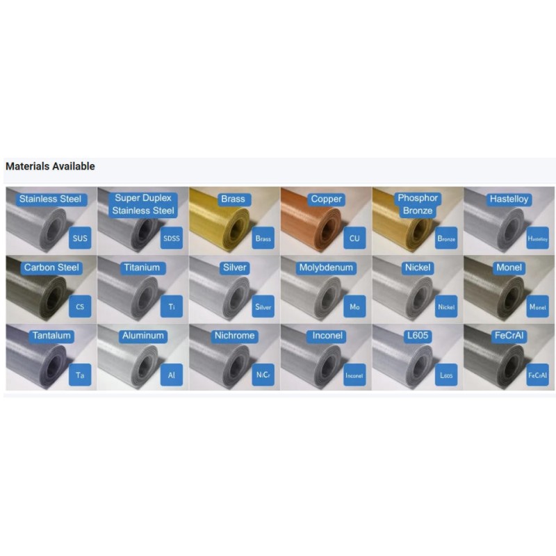 Ultra Fine Plain Heat-Resisting Woven Screen Wire Mesh Filter 304 316 Stainless Steel Filter Wire Mesh