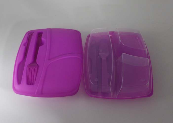 Convenient And Safety Hard Plastic Lunch Boxes With Compartments OEM