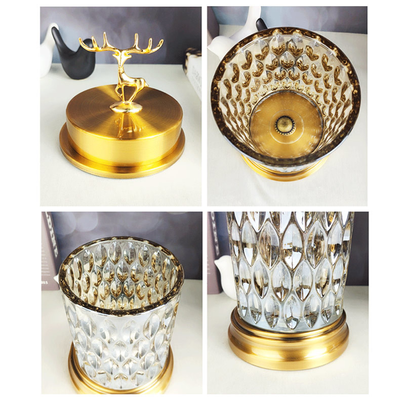 13cm Diameter 300ml 500ml Lead Free Glass Storage Jars