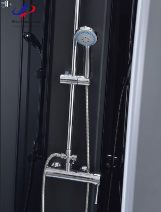Quadrant Shower Room With Matt Black Profile Frame And 4/5mm Tempered Glass