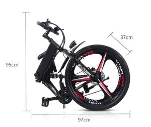 Wholesale 400W Integrated Wheel Electric Folding Bike Disc Brake Full Suspension Folding Ebike from china suppliers
