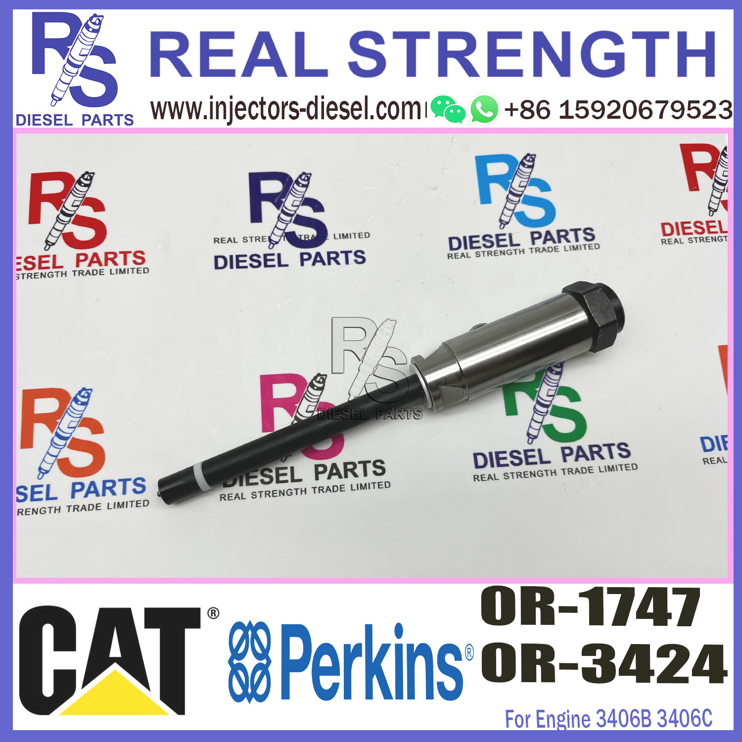 3406B 3406C 3408B 3408C Diesel Engine Nozzle 0R-1747 0R-3424 0R3424 Original Size