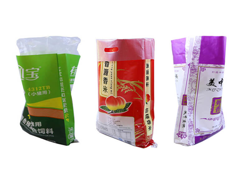 25Kg Laminated Packaging Bags , 5Kg Rice Sacks Double S titched Bottom
