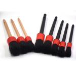 Natural Boar Hair Car Detailing Brushes , Auto Wheel Cleaning Brushes