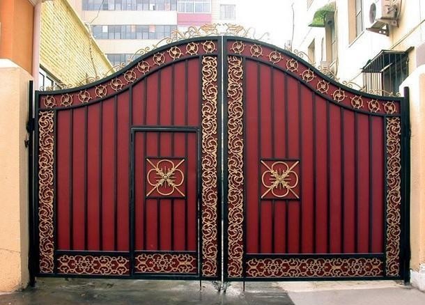Waterproof Decorative Wrought Iron Gates Contemporary Iron Doors Anti Rat