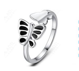 Wholesale 925 sterling silver rings female butterfly ring opening ring from china suppliers