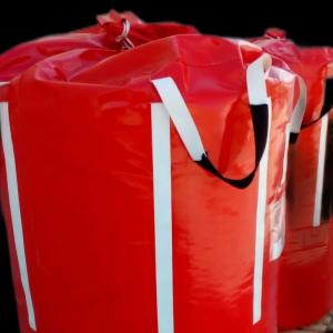 China Calcium Carbide Red FIBC Flexible Container Bag Polypropylene 800mm Dia on sale