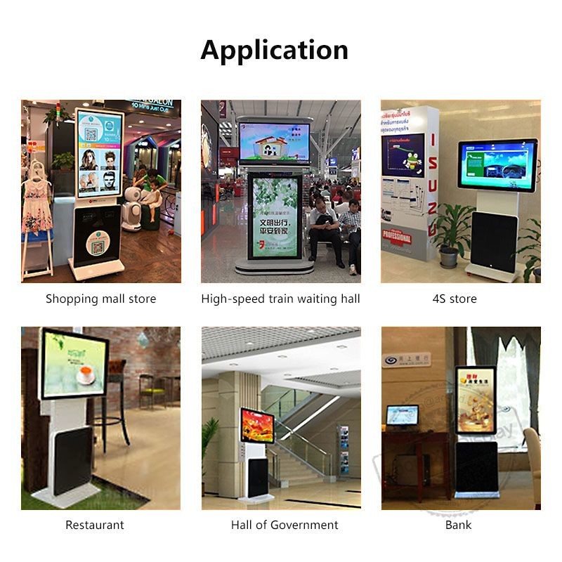 43inch 360 Degree Rotating LCD Digital Signage Floor Stand LCD Touch Screen for Advertising