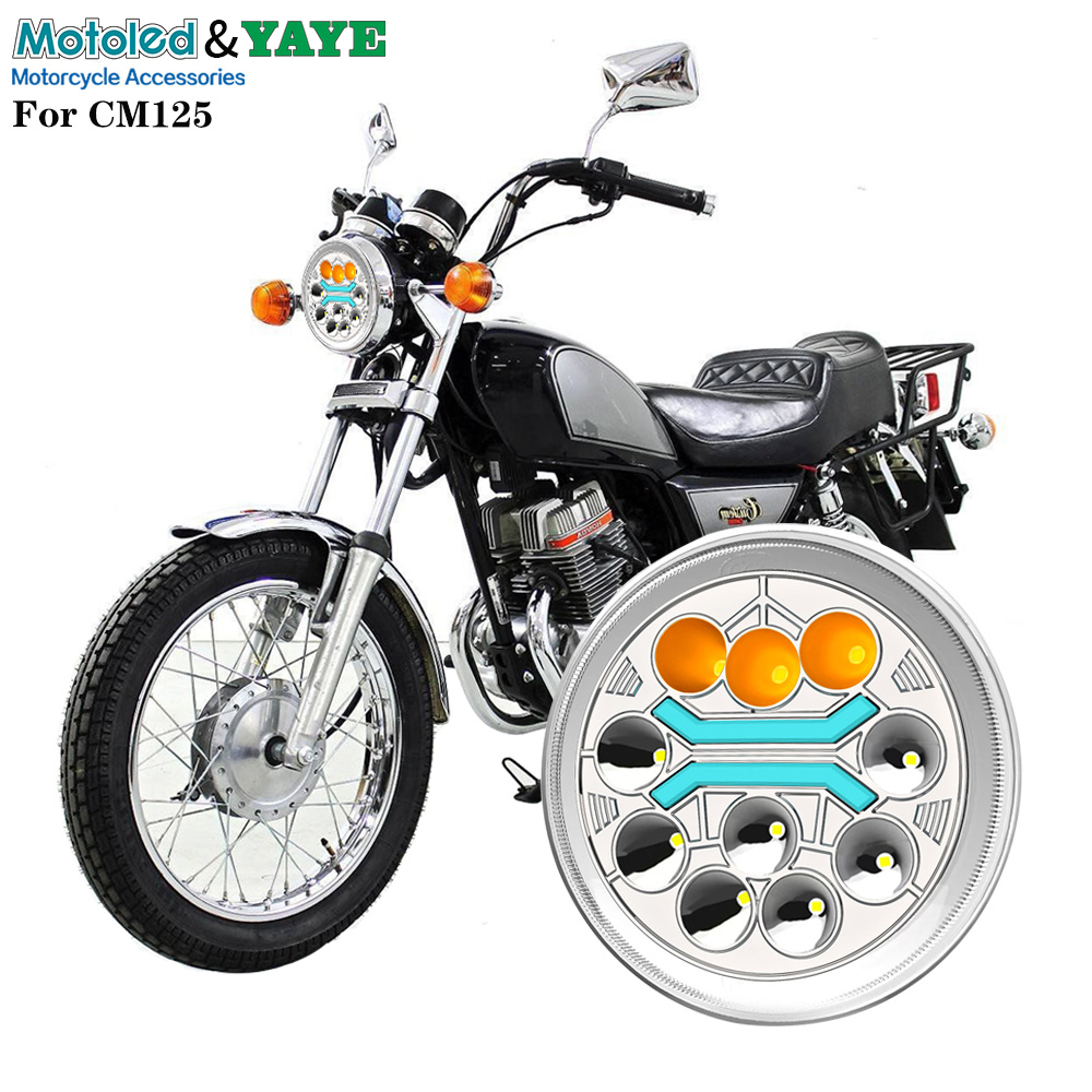 IP67 YAYE 6 Inch CM125 White DRL LED Accessory Motorcycle Yellow White High Low Beam DRL Headlight
