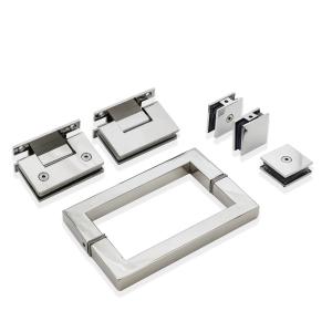 Wholesale Open Style Hinge Glass Door Square Handle Kit for Whole Set Stainless Steel Shower from china suppliers