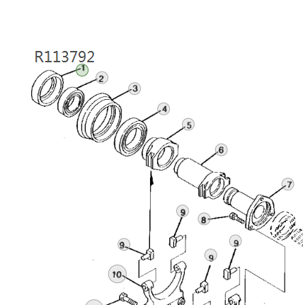 For JD Spare Parts R113792 Equipment Bushing For JD Tractor