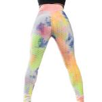 Tie Dye Xl Workout Leggings Polyester Spandex Material Butt Lifting Breathable