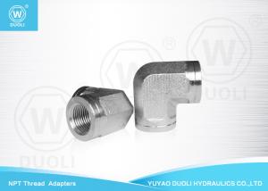 Wholesale Hydraulic 90° Elbow Female NPT Thread Adapters , Hydraulic Steel Pipe Fittings from china suppliers
