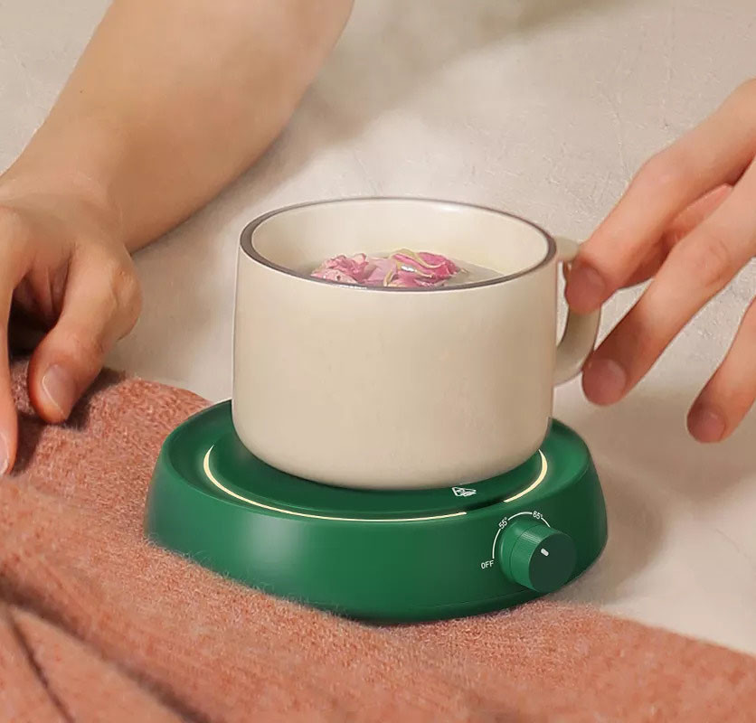 Mute Electric Coffee Mug Warmer with 3 temperature Indicator