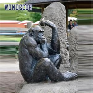 Wholesale Human sized forest metal animal decoration bronze monkey statue from china suppliers