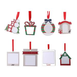 Wholesale Sublimation Christmas Hanging Ornaments Metal Pendant For Christmas Tree Decoration from china suppliers