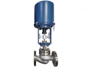 China Stainless Steel Globe Regulation Control Valve With Single Spring Action Pneumatic Actuator on sale