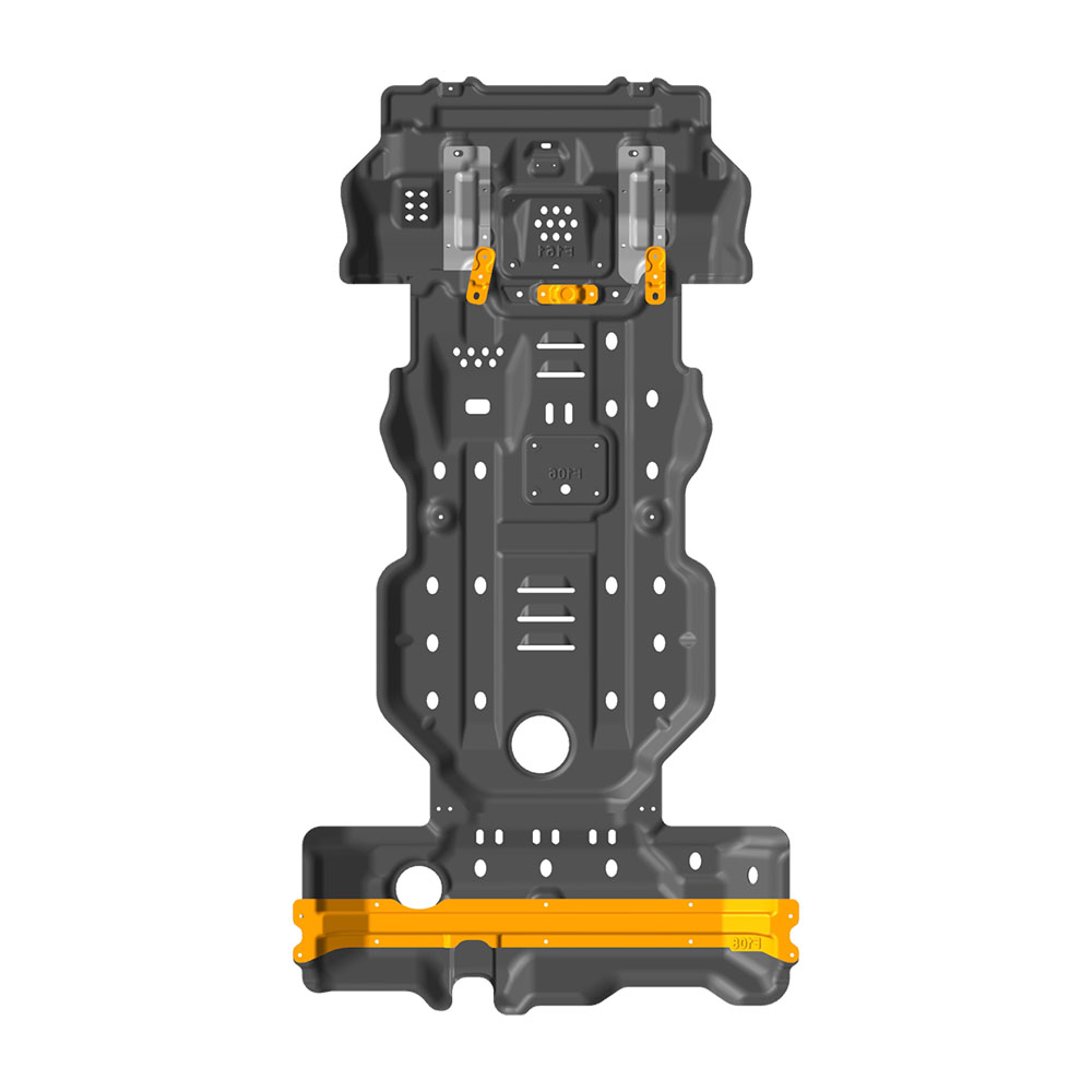 Fuel Tank and Transmission Transfer Case Protection for Toyota Prado LC120 in Orange
