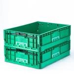 800x600x230mm Collapsible Plastic Vegetable Crate for Industrial Storage and