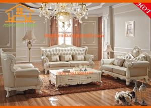 Wholesale Dubai latest antique wooden top grain leather corner sofa furniture design from china suppliers