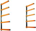 3-Level Wall Mount Wood Organizer and Lumber Storage Metal Rack for Indoor and