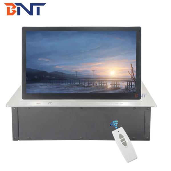 Intelligent Conference System Electric Flip up Monitor Lift Mechanism With 15.6 Inch Touch Screen