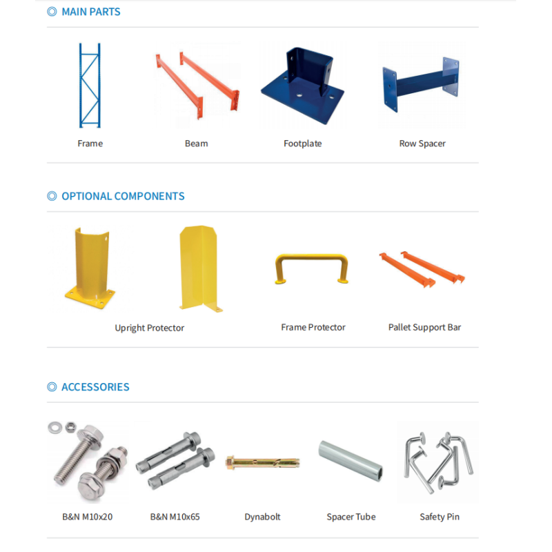 Heavy Duty Selective Pallet Racking System with Customizable Dimensions and 4000kg/layer Capacity for Warehouse Storage
