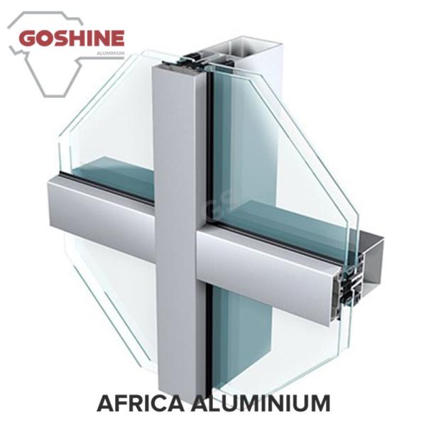 White powder coating 6063 t6 glass aluminum curtain wall profiles for Maldives