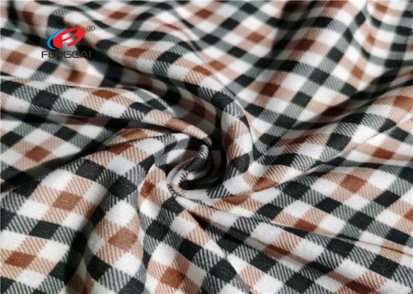 Single Jersey Polyester Microfiber Fabric Dty Brush Print Striped Stocklot