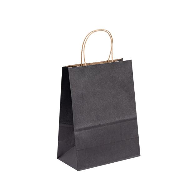 Custom Kraft Paper Shopping Bag Recycled White Black Brown Kraft Paper Bags With