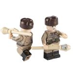 MOC WWII army soldier figure with military weapon toy for kids German panzerfaus