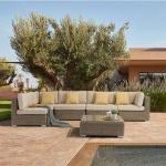 Comfortable Patio Furniture Aluminum and Pe Rattan Garden Sofa Set for