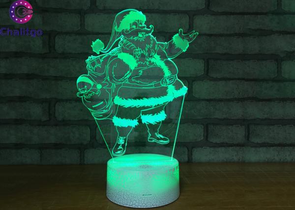 7 Color Father Christmas Led Decorative Table Lamps 3 AA Battery / USB Cable
