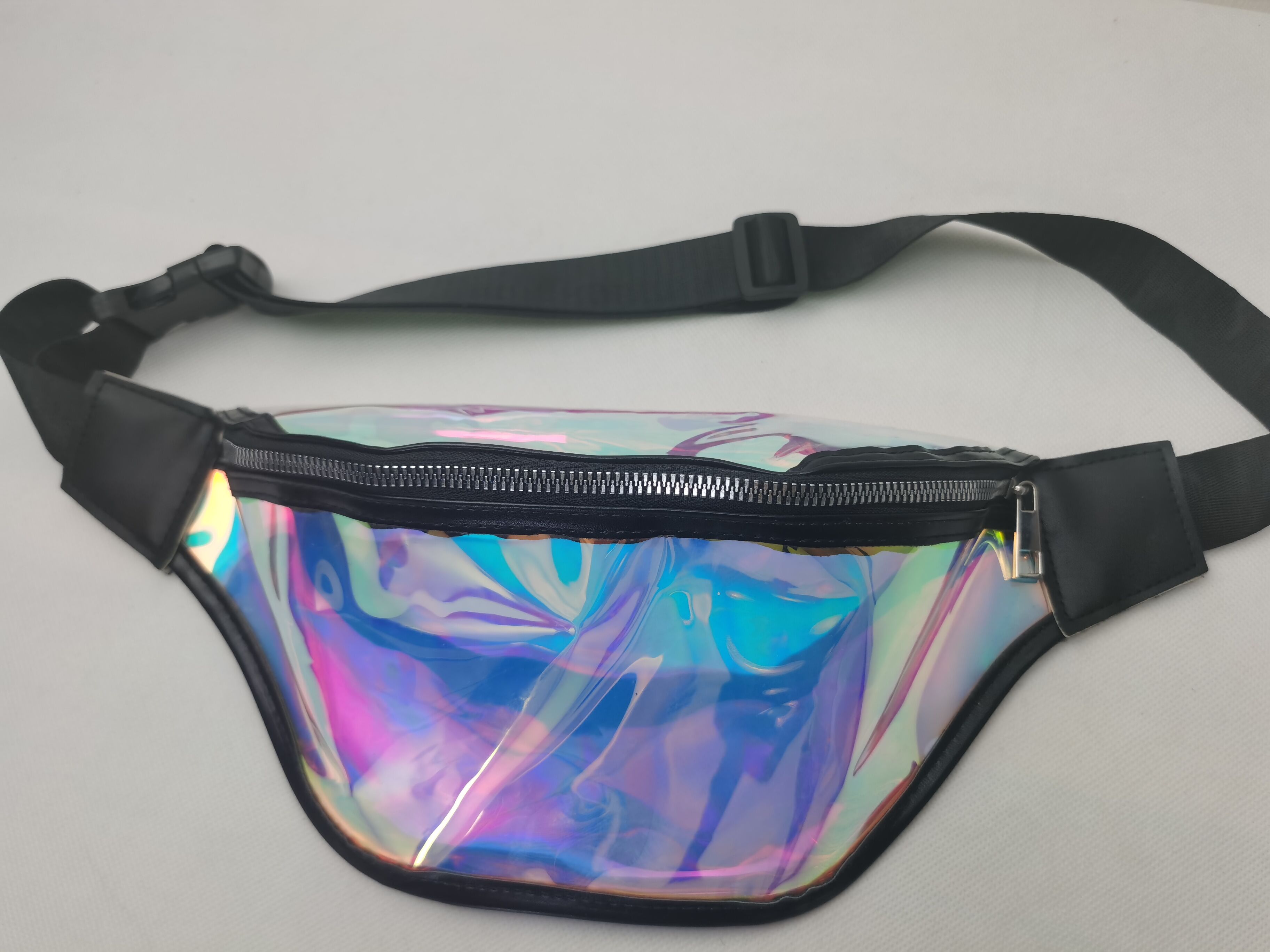 Transparent PVC Bum Bag Fashion Reflective Waist Bags Holographic Laser Fanny Pack