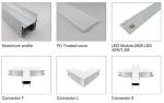 Anodized led aluminum profile milky cover LED extrusion profiles LED profiles