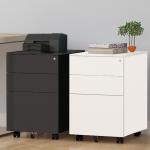Steel Three Drawer File Hospital Storage Cabinets Electrostatic coating
