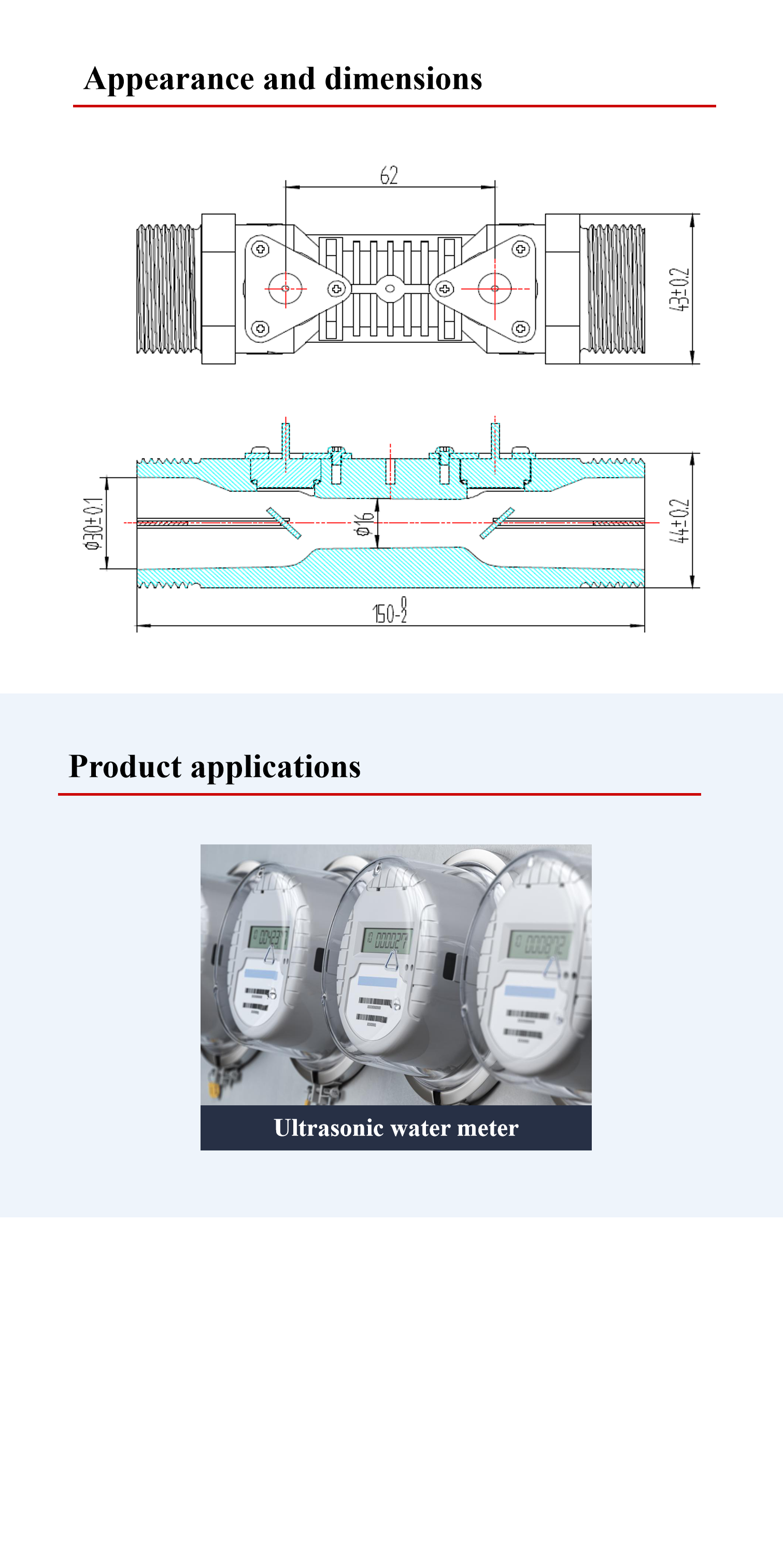 Ultrasonic Piezoelectric Transducer Sensor DN25 With Transceiver ISO9001