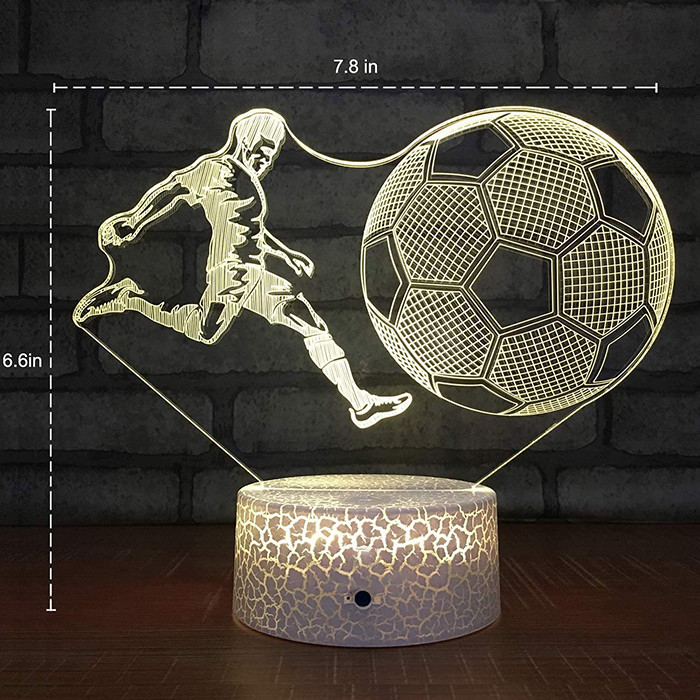 OEM Soccer LED 3D Illusion Night Light Dimmable Multiscene 5V 1A