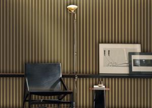 Wholesale 1.06*10M Stripe Velvet Look Wallpaper , Living Room Wallpaper With Multi Color Printing from china suppliers