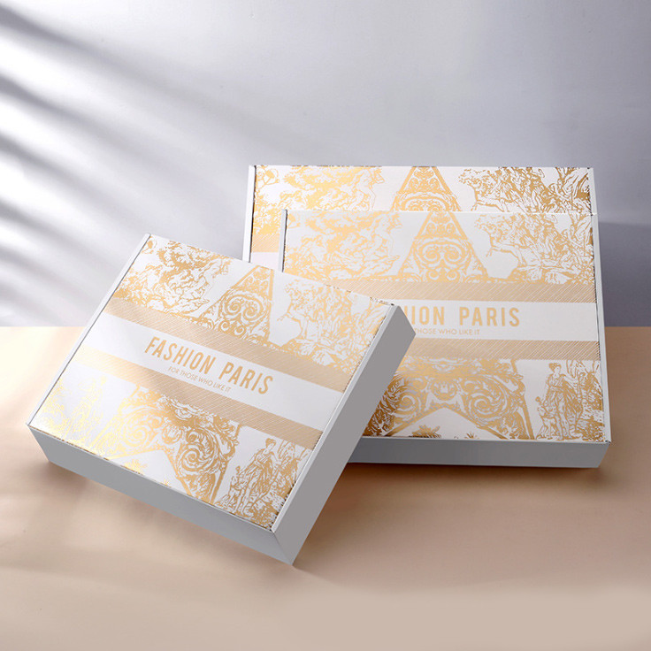 Custom Eco Friendly Biodegradable Rigid Cardboard Corrugated Shipping Box Perfume Recycled Material Hot Stamping Gift Box