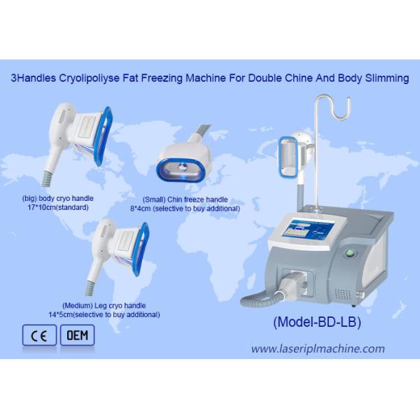 Dual Handle Chin And Body Shaping Cooling Pads Cryolipolysis Machine
