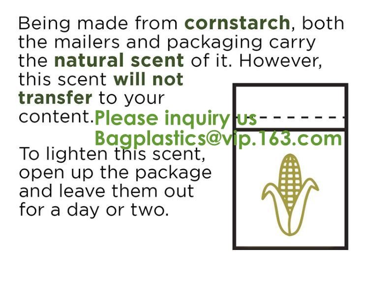 Corn starch Eco Bio Plant based PLA+PBAT Mailing Bag Waterproof Clothing Pouch Compostable Self-Seal Eco Express Bag